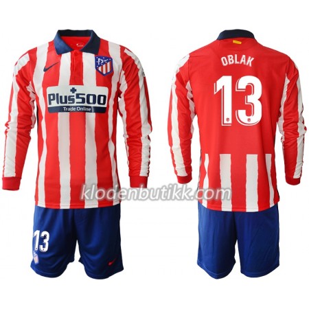 Atlético Madrid Jan Oblak 13 Barn Hjemmedraktsett 2020-2021 Langermet (+ Korte bukser)